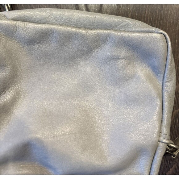 ANTIK BATIK Gray Leather Boho Fashionable Beaded Mini Bag with Chain Strap - Picture 11 of 11